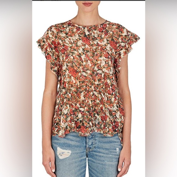 Isabel Marant etoile silk floral summer blouse - Picture 4 of 11